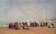 Eugene Boudin Strand von Trouville oil on canvas